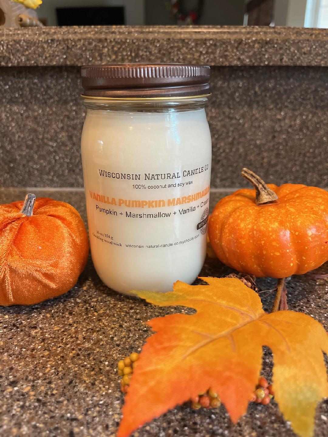 Vanilla Pumpkin Marshmallow 16 oz Candle