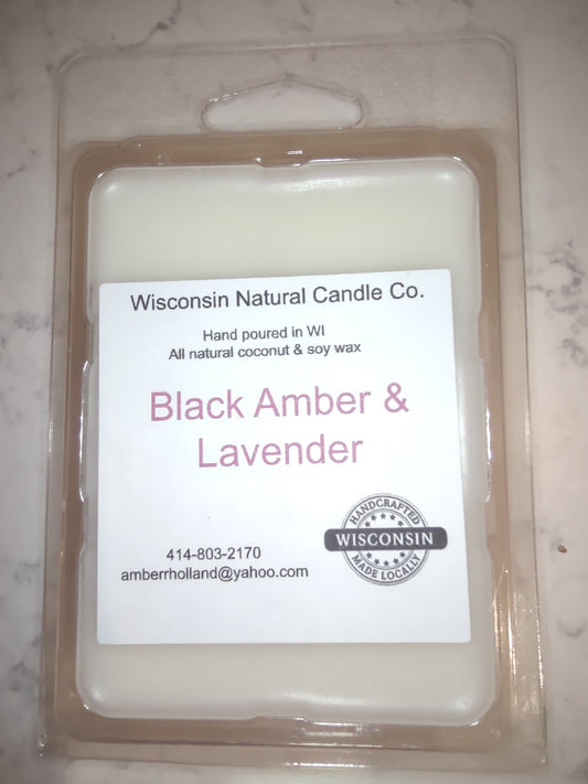 Black Amber & Lavender wax melts